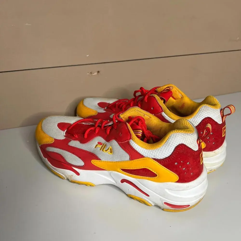 Fila Ray Tracer Mens 11 Red Yellow Gold Fusion Chunky Dad Sneaker‎